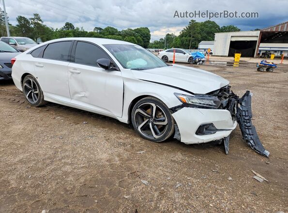 1HGCV1F37MA123690 2021 HONDA ACCORD White Delantero derecho
