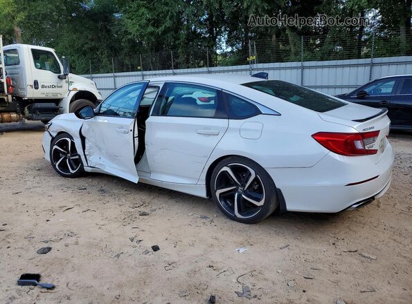1HGCV1F37MA124435 2021 HONDA ACCORD White Trasero izquierdo