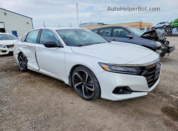 1HGCV1F37MA803301 2021 HONDA ACCORD White Delantero derecho