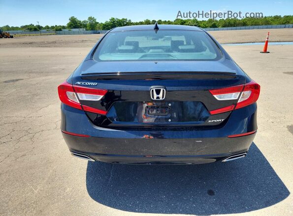 1HGCV1F37NA000635 2022 HONDA ACCORD Black Rear view