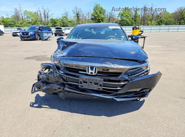 1HGCV1F37NA000635 2022 HONDA ACCORD Black Front view