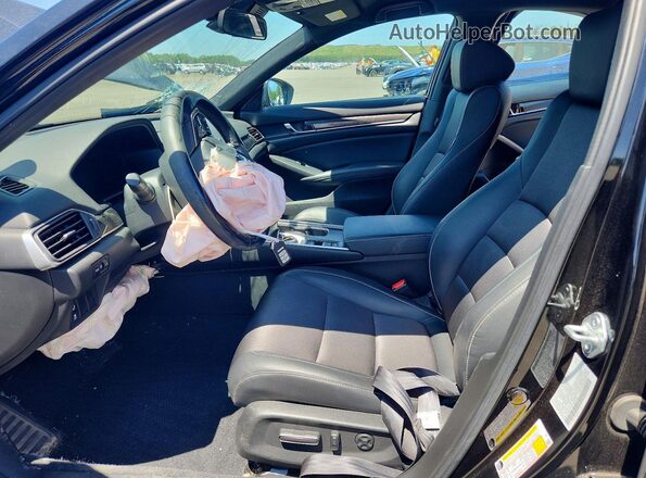 1HGCV1F37NA000635 2022 HONDA ACCORD Black Front interior view