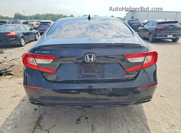 1HGCV1F37NA032355 2022 HONDA ACCORD Black Rear view