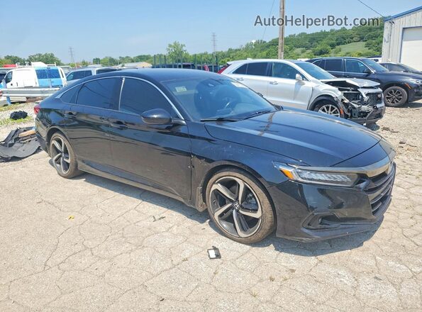 1HGCV1F37NA032355 2022 HONDA ACCORD Black Front right