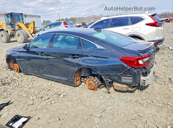 1HGCV1F37NA095696 2022 HONDA ACCORD Black უკანა მარცხენა