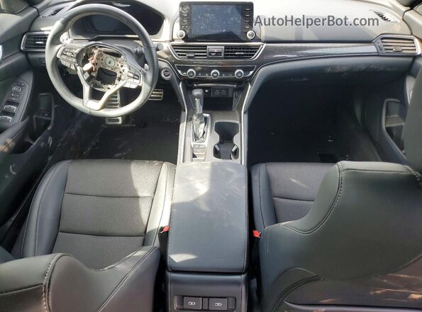 1HGCV1F37NA095696 2022 HONDA ACCORD Black წინა პანელის ხედი