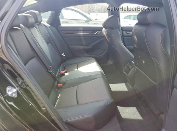 1HGCV1F37NA095696 2022 HONDA ACCORD Black უკანა სავარძლების ხედი