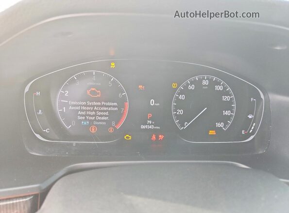1HGCV1F37NA124176 2022 HONDA ACCORD White ხელსაწყოთა პანელის ხედი