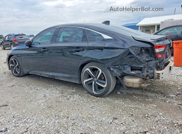 1HGCV1F38JA020497 2018 HONDA ACCORD Black წინა მარჯვენა