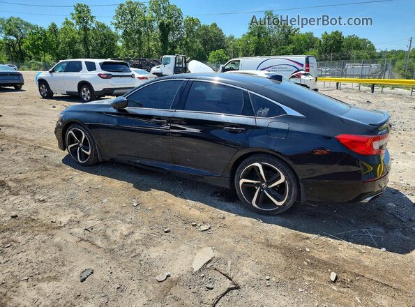 1HGCV1F38JA033007 2018 HONDA ACCORD Black Задня ліва чверть