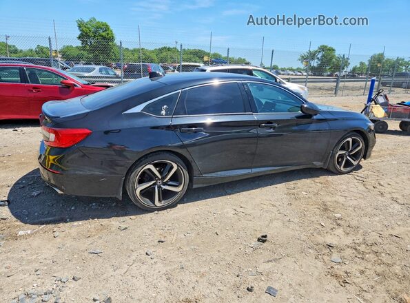 1HGCV1F38JA033007 2018 HONDA ACCORD Black Задня права чверть