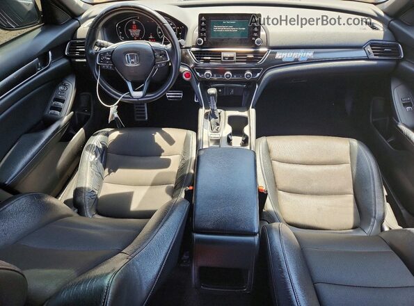 1HGCV1F38JA033007 2018 HONDA ACCORD Black Вид панелі приладів