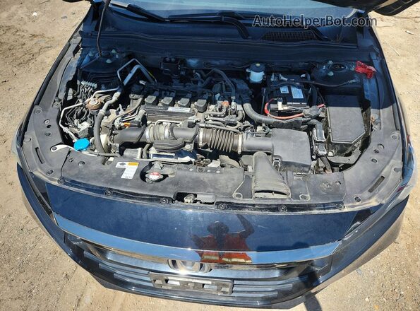 1HGCV1F38JA033007 2018 HONDA ACCORD Black Вид задньої частини салону