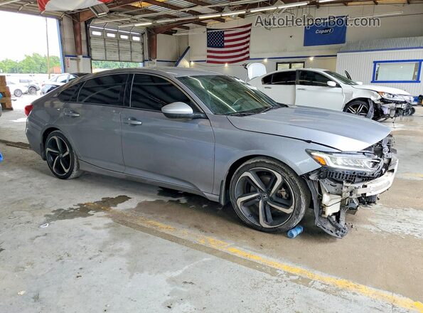 1HGCV1F38JA102181 2018 HONDA ACCORD Серебряный Передняя правая четверть