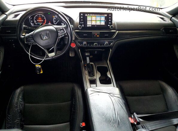 1HGCV1F38JA102181 2018 HONDA ACCORD Серебряный Вид панели приборов