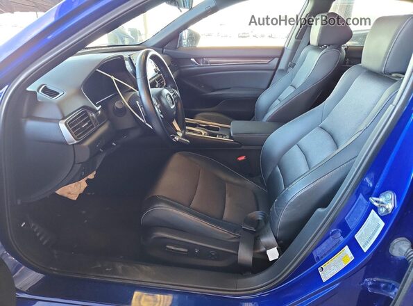 1HGCV1F38JA152191 2018 HONDA ACCORD Синий Вид салона спереди