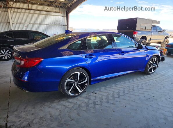 1HGCV1F38JA152191 2018 HONDA ACCORD Синий Задняя правая четверть