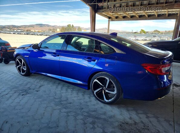1HGCV1F38JA152191 2018 HONDA ACCORD Синий Задняя левая четверть