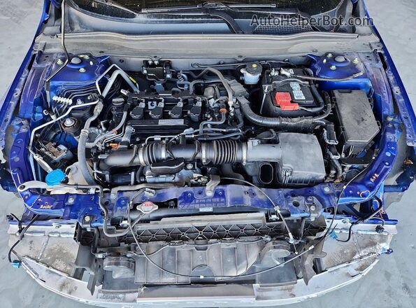 1HGCV1F38JA152191 2018 HONDA ACCORD Синий Вид задней части салона