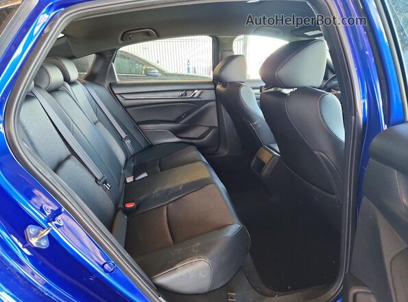 1HGCV1F38JA152191 2018 HONDA ACCORD Синий Вид задних сидений