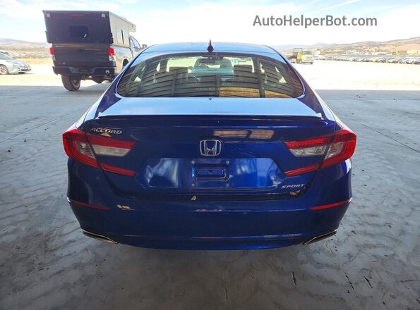 1HGCV1F38JA152191 2018 HONDA ACCORD Синий Вид сзади