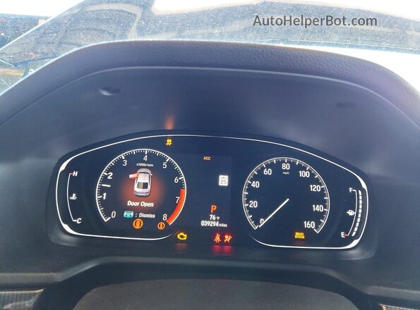 1HGCV1F38JA152191 2018 HONDA ACCORD Синий Вид щитка приборов