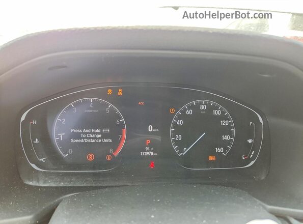 1HGCV1F38JA171923 2018 HONDA ACCORD White ხელსაწყოთა პანელის ხედი