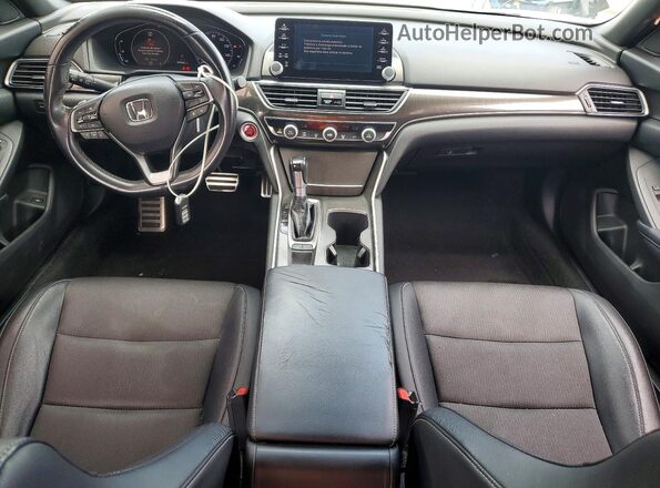 1HGCV1F38JA178001 2018 HONDA ACCORD Белый Вид панели приборов