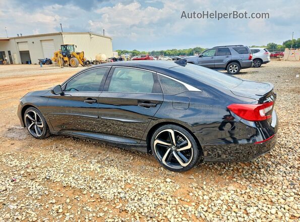 1HGCV1F38JA204015 2018 HONDA ACCORD Черный Задняя левая четверть