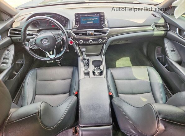 1HGCV1F38JA204015 2018 HONDA ACCORD Черный Вид панели приборов