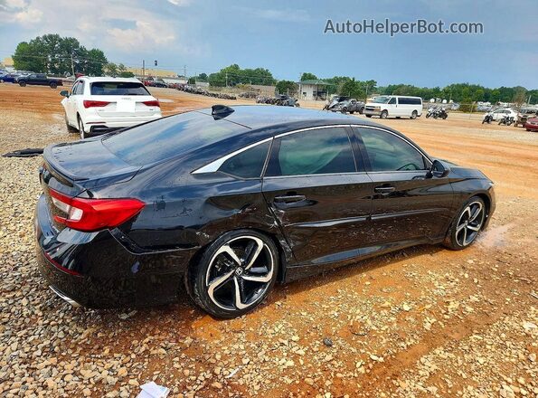 1HGCV1F38JA204015 2018 HONDA ACCORD Черный Задняя правая четверть