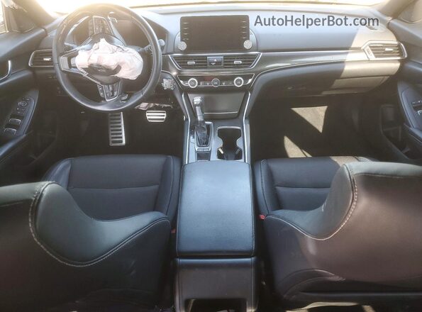 1HGCV1F38JA242330 2018 HONDA ACCORD Белый Вид панели приборов