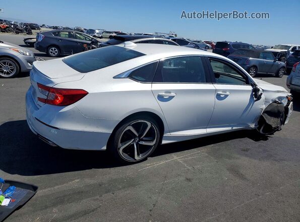 1HGCV1F38KA080880 2019 HONDA ACCORD Белый Задняя правая четверть