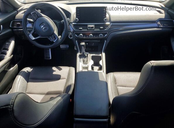 1HGCV1F38KA080880 2019 HONDA ACCORD Белый Вид панели приборов