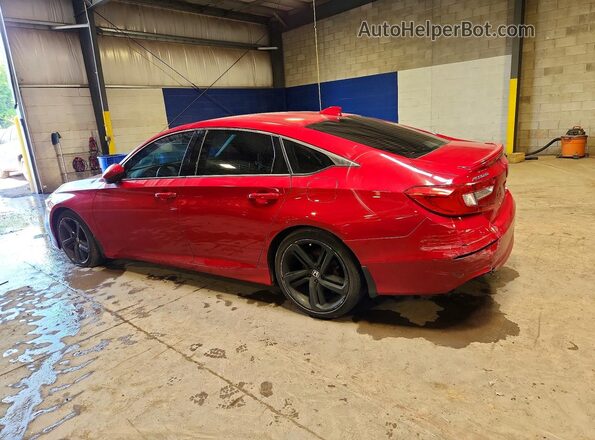 1HGCV1F38KA088235 2019 HONDA ACCORD Red Trasero izquierdo