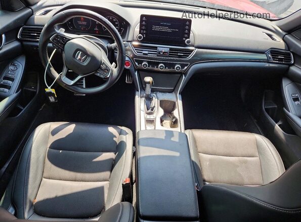 1HGCV1F38KA088235 2019 HONDA ACCORD Red Vista del salpicadero