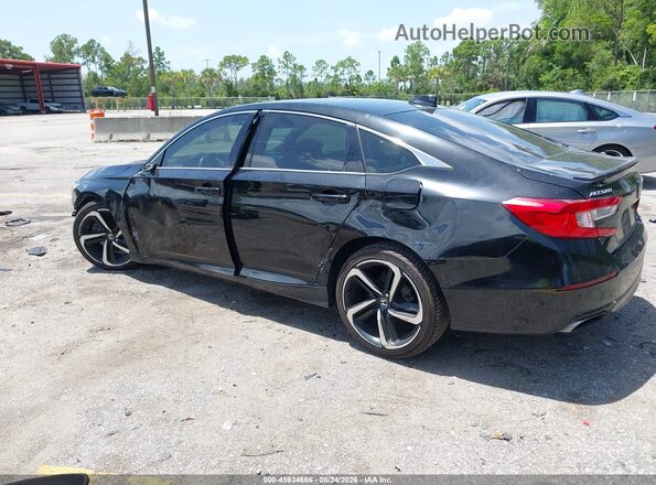 1HGCV1F38KA101744 2019 HONDA ACCORD Black უკანა მარცხენა
