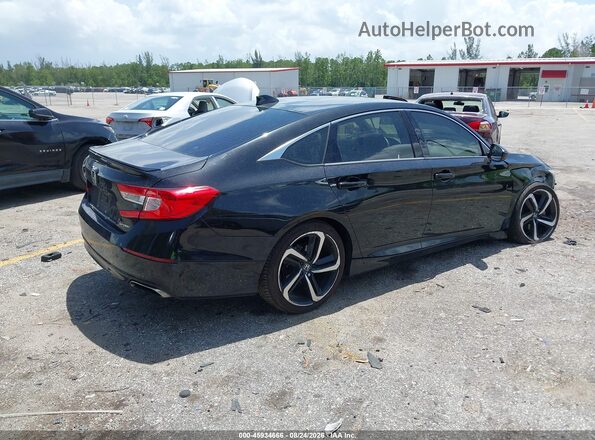 1HGCV1F38KA101744 2019 HONDA ACCORD Black უკანა მარჯვენა