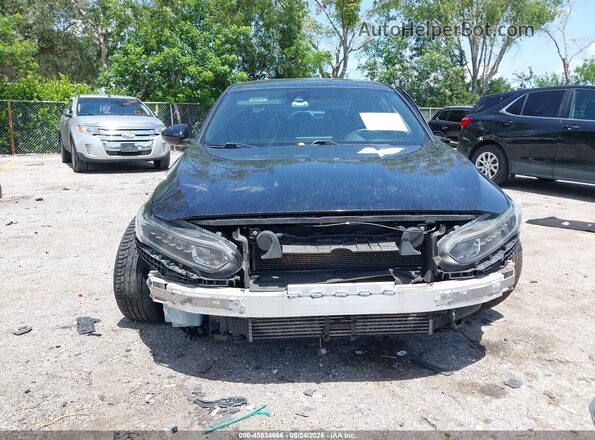 1HGCV1F38KA101744 2019 HONDA ACCORD Black უკანა სალონის ხედი