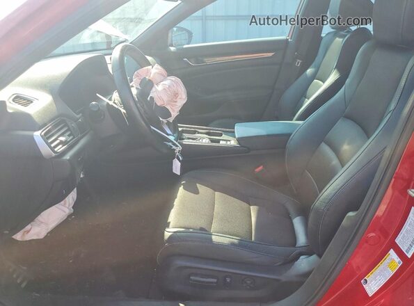 1HGCV1F38KA144433 2019 HONDA ACCORD Red Вид салону спереду