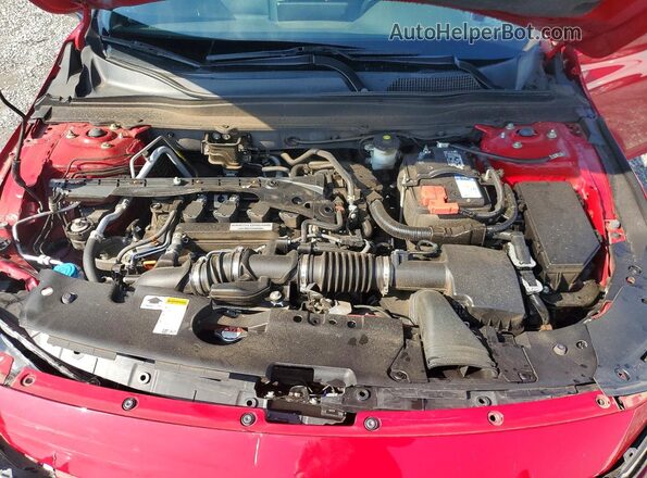 1HGCV1F38KA144433 2019 HONDA ACCORD Red Вид задньої частини салону
