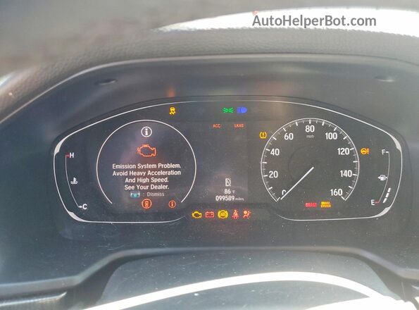 1HGCV1F38KA144433 2019 HONDA ACCORD Red Вид щитка приладів