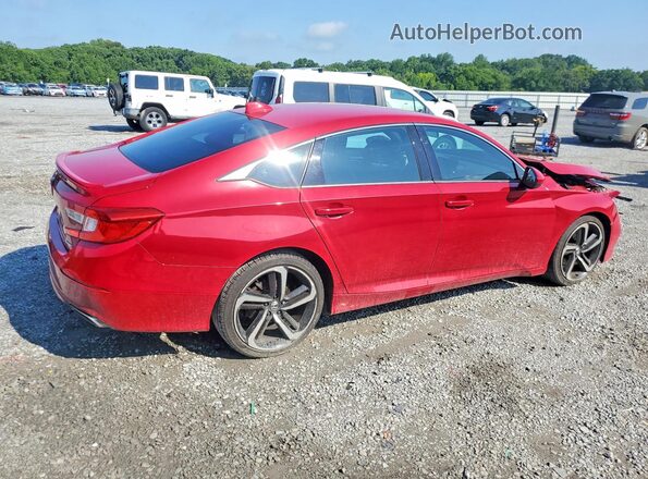 1HGCV1F38KA144433 2019 HONDA ACCORD Red Задня права чверть