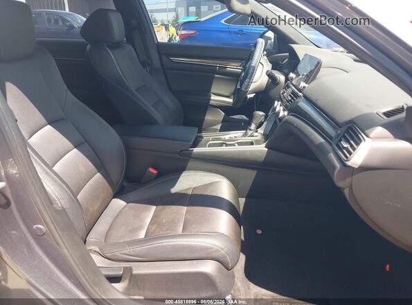 1HGCV1F38KA153312 2019 HONDA ACCORD Gray Front interior view