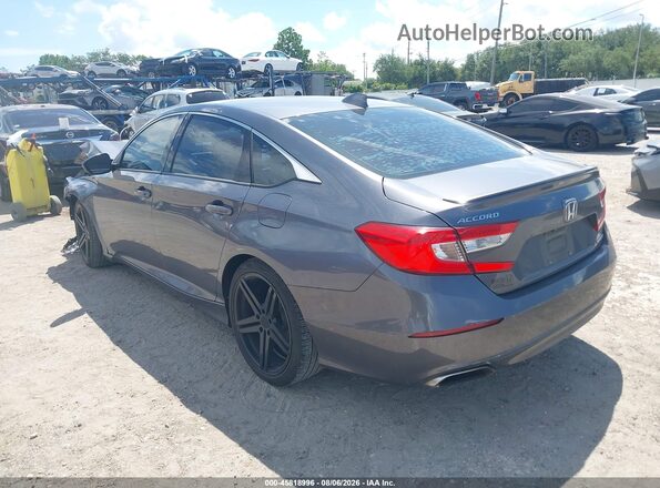 1HGCV1F38KA153312 2019 HONDA ACCORD Gray Rear left