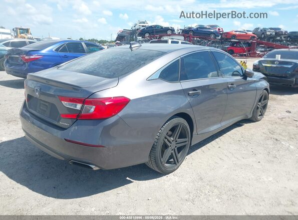 1HGCV1F38KA153312 2019 HONDA ACCORD Gray Rear right
