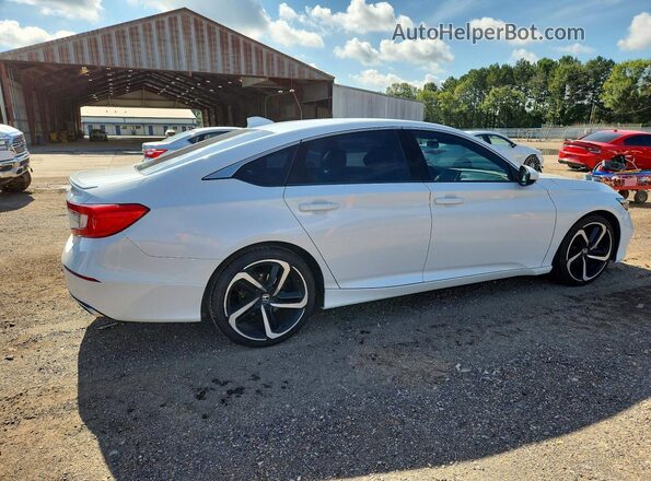 1HGCV1F38KA154508 2019 HONDA ACCORD White Задня права чверть