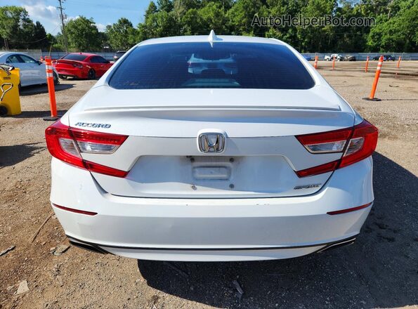 1HGCV1F38KA154508 2019 HONDA ACCORD White Вид ззаду