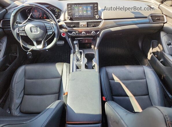 1HGCV1F38KA154508 2019 HONDA ACCORD White Вид панелі приладів