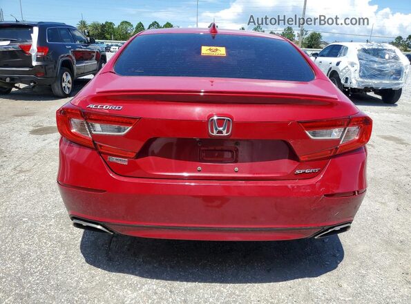 1HGCV1F38KA159028 2019 HONDA ACCORD Красный Вид сзади